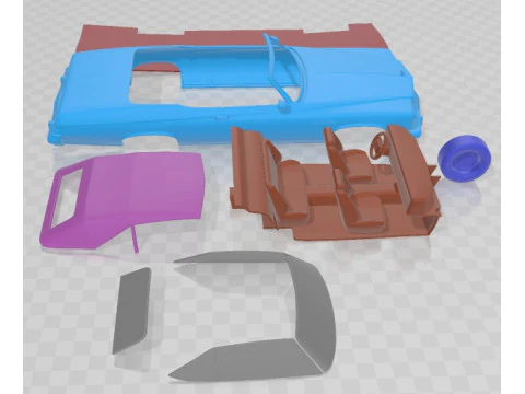 Buick LeSabre Convertible 1975 Printable Car 3D Print Model