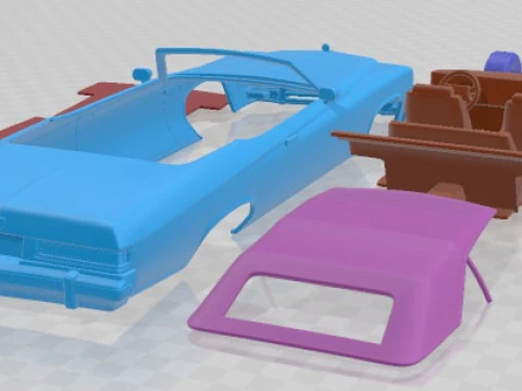 Buick LeSabre Convertible 1975 Printable Car 3D Print Model