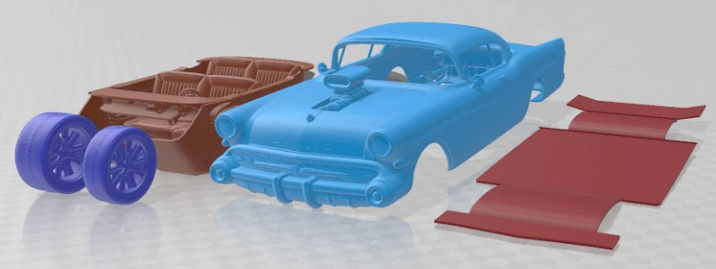 Buick Roadmaster 1957 Custom Printable Car 3D Print Model .c4d .max .obj .3ds .fbx .stl .blend 