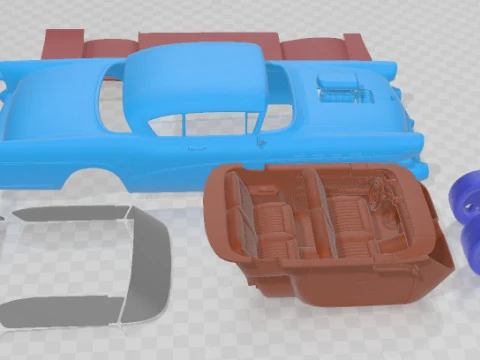 Buick Roadmaster 1957 Custom Printable Car 3D Print Model