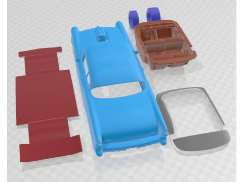 Buick Roadmaster 1957 Custom Printable Car 3D Print Model
