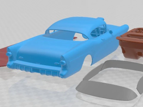 Buick Roadmaster 1957 Custom Printable Car 3D Print Model