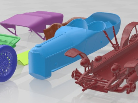 Austro Daimler Prince Henry 1910 Printable Car 3D Baskı Modeli