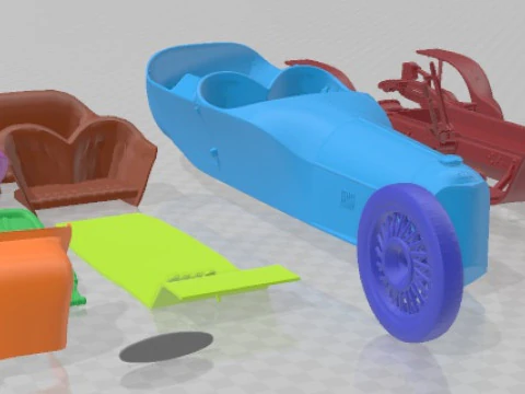 Austro Daimler Prince Henry 1910 Printable Car 3D Print Model