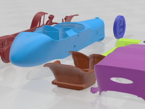 Austro Daimler Prince Henry 1910 Printable Car 3D Print Model