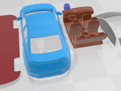 Renault Megane Sedan 2020 Printable Car 3Dプリントモデル
