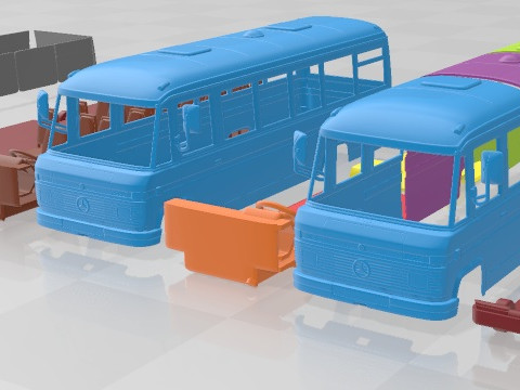Mercedes Benz O 309 1979 Printable Bus Modelo de impresión 3D