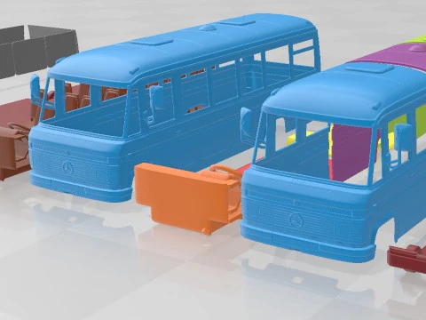Bus Cetak Mercedes Benz O 309 1979 Model Cetak 3D