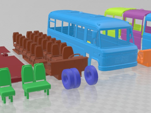 Mercedes Benz O 309 1979 Printable Bus 3D प्रिंट मॉडल