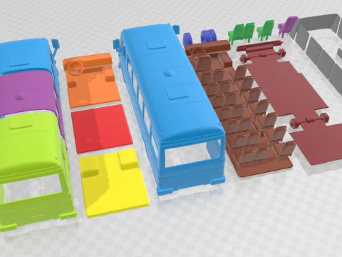 Mercedes Benz O 309 1979 Printable Bus 3D Print Model