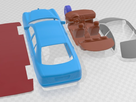 Mercedes Benz E Class W210 Sedan 1996 Printable Car 3D Print Model