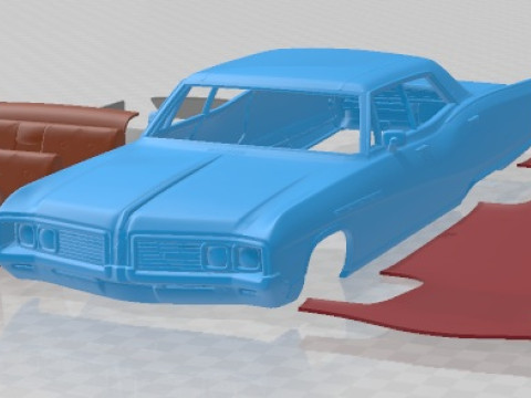 Buick Electra 225 Hardtop Sedan 1968 Printable Car 3D Print Model