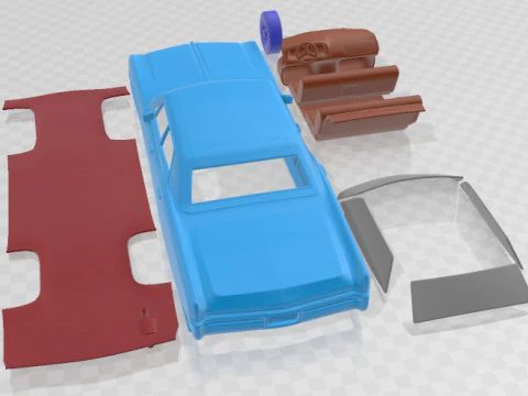 Buick Electra 225 Hardtop Sedan 1968 Printable Car 3D Print Model