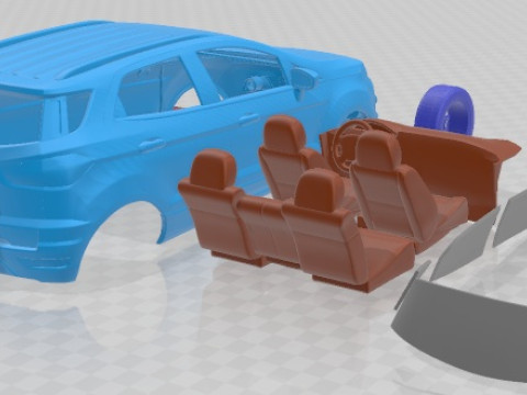 EcoSport 2014 Printable Car 3D Принт Модель