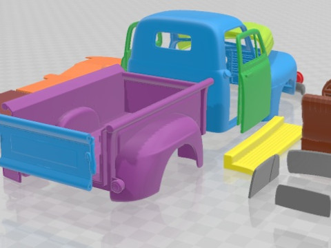 F1 Pickup Truck 1950 Printable Car 3D Принт Модель