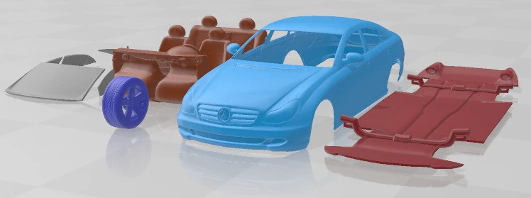 Mercedes Benz CLS 500 2006 Printable Car 3D Print Model .c4d .max .obj .3ds .fbx .stl .blend