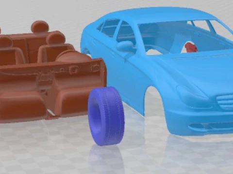 Mercedes Benz CLS 500 2006 Printable Car 3D Print Model