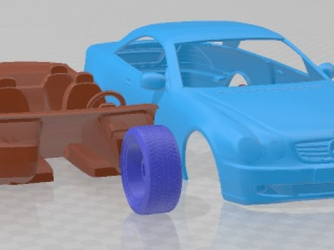 Mercedes Benz CL Class W215 2006 Printable Car 3Dプリントモデル