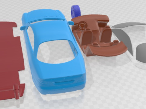 Mercedes Benz CL Class W215 2006 Printable Car 3Dプリントモデル