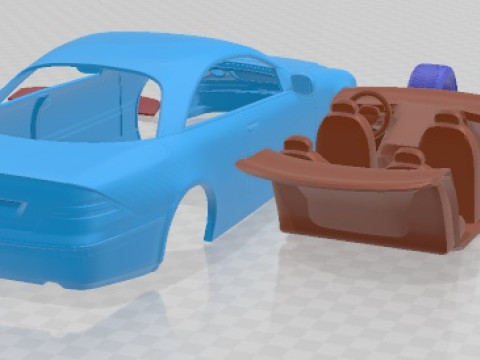 Mercedes Benz CL Class W215 2006 Printable Car 3Dプリントモデル