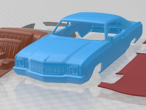 Chevrolet Monte Carlo 1972 Printable Car 3D प्रिंट मॉडल