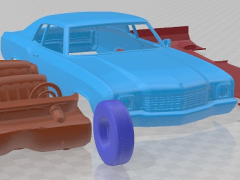 Chevrolet Monte Carlo 1972 Printable Car 3D Print Model