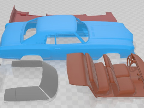 Chevrolet Monte Carlo 1972 Printable Car 3D Print Model