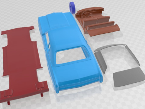 Chevrolet Monte Carlo 1972 Printable Car 3D Print Model