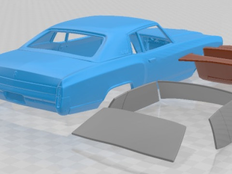 Chevrolet Monte Carlo 1972 Printable Car 3D Print Model