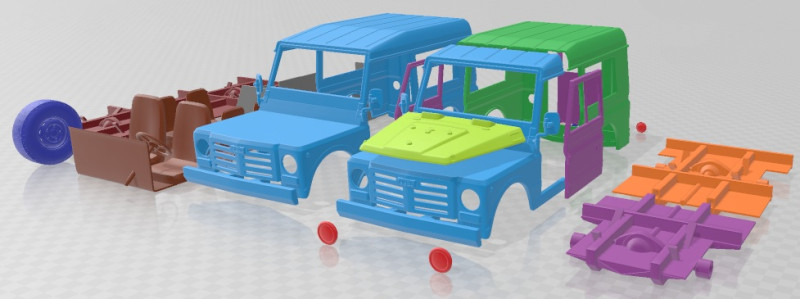 Fiat Campagnola Station Wagon 1987 Printable Car 3D Baskı Modeli .c4d .max .obj .3ds .fbx .stl .blend 