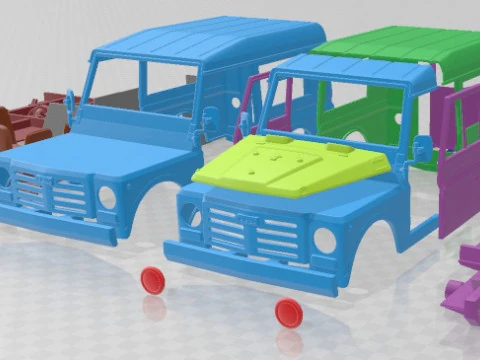 Fiat Campagnola Station Wagon 1987 Printable Car 3D Print Model