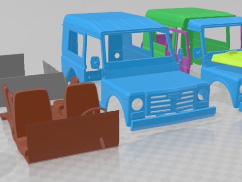 Fiat Campagnola Station Wagon 1987 Printable Car 3D Baskı Modeli