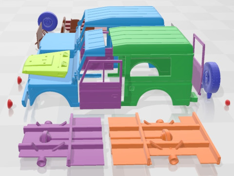 Fiat Campagnola Station Wagon 1987 Printable Car 3D Baskı Modeli