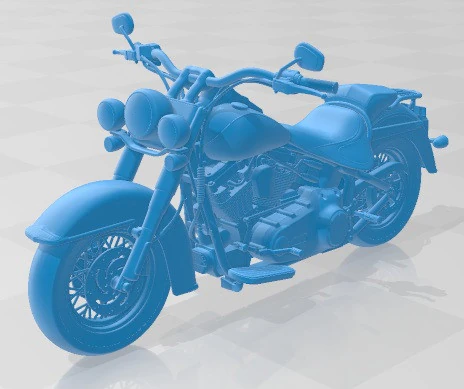 Harley Davidson Softail Deluxe 2012 Printable Motorbike 3D Print Model .c4d .max .obj .3ds .fbx .stl .blend 