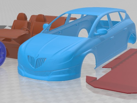 Lancia Delta 2009 Printable Car 3D Print Model