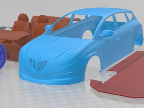 Автомобиль для печати Lancia Delta 2009 3D Принт Модель