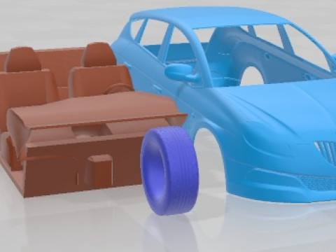 Lancia Delta 2009 Printable Car 3D 打印模型