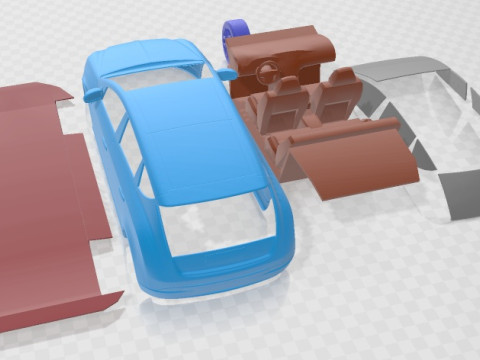 Lancia Delta 2009 Printable Car 3D 打印模型