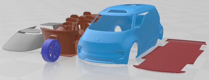 Porsche Vision Renndienst 2018 Printable Car Modelo de Impressão 3D .c4d .max .obj .3ds .fbx .stl .blend 