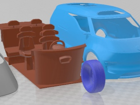 Porsche Vision Renndienst 2018 Printable Car Modelo de Impressão 3D