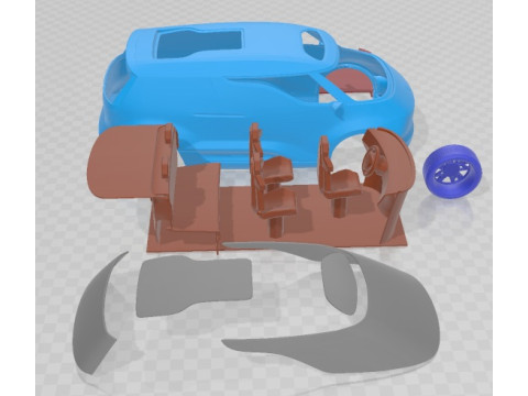 Porsche Vision Renndienst 2018 Printable Car Modelo de Impressão 3D