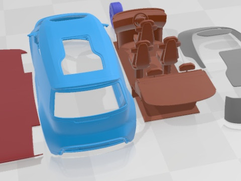 Porsche Vision Renndienst 2018 Printable Car Modelo de Impressão 3D