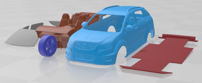 SsangYong Korando 2011 Printable Car Modelo de Impressão 3D .c4d .max .obj .3ds .fbx .stl .blend 