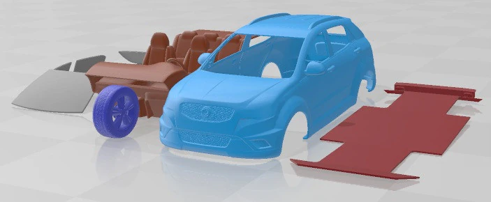 SsangYong Korando 2011 Printable Car 3D Print Model .c4d .max .obj .3ds .fbx .stl .blend 