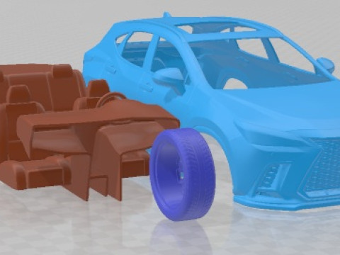 Lexus NX 300 F Sport 2022 Printable Car 3Dプリントモデル