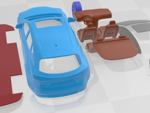 Lexus NX 300 F Sport 2022 Printable Car 3Dプリントモデル