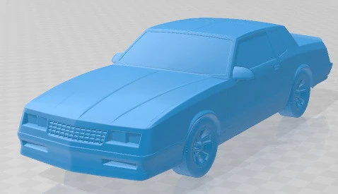 Chevrolet Monte Carlo SS 1986 Printable Car 3D Print Model .c4d .max .obj .3ds .fbx .stl .blend 