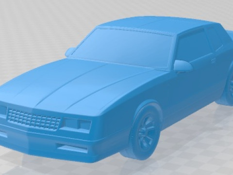 Chevrolet Monte Carlo SS 1986 Printable Car 3D Print Model