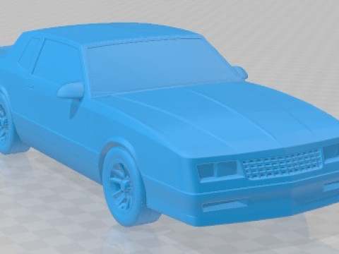 Chevrolet Monte Carlo SS 1986 Printable Car 3D Print Model
