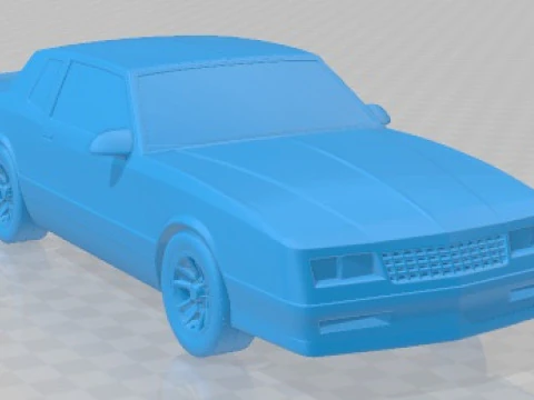 Chevrolet Monte Carlo SS 1986 Printable Car 3D Print Model